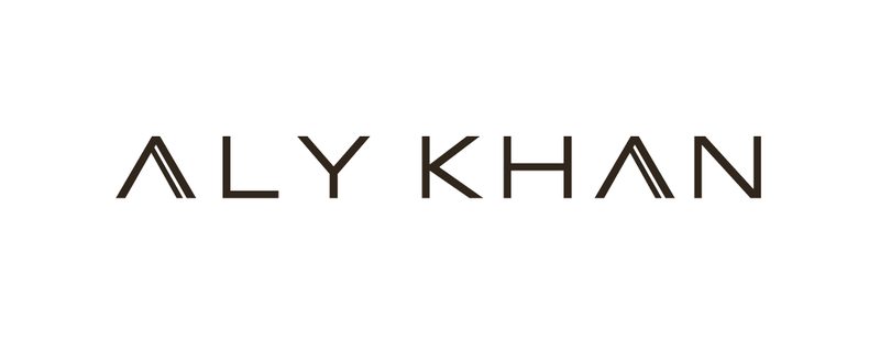 Aly Khan logo in earth brown