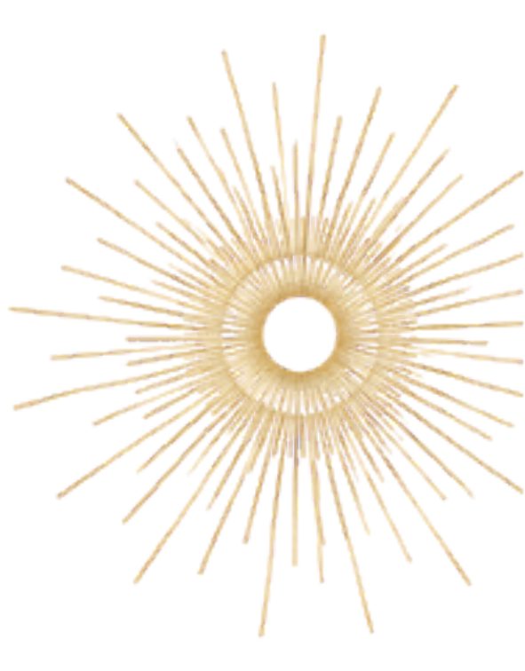 Gold radiating sunburst graphic